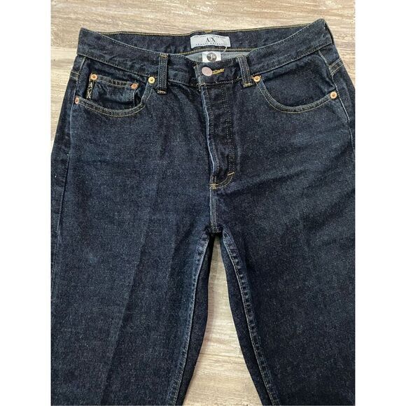 Armani Exchange AX J08 Boy Fit Jeans Straight Button Fly Women’s Sz 10 - Picture 2 of 6